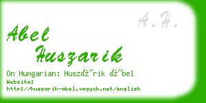 abel huszarik business card